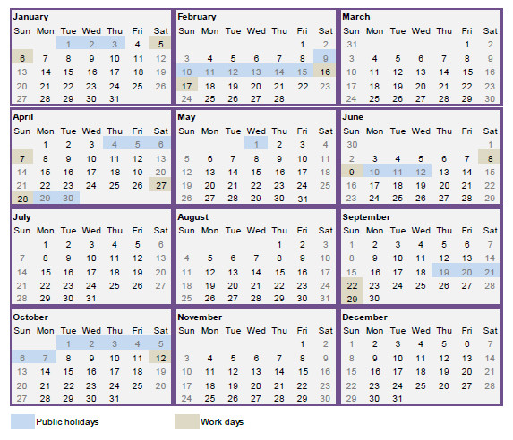 AOS newsletter_legal holidays 2013 calendar_eng